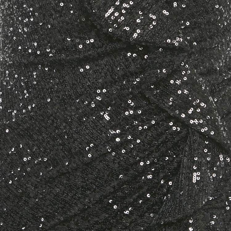 Pre Owned Jonathan Simkhai Black Sequined Midi Dress S