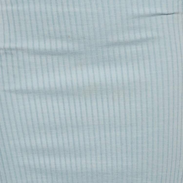 Pre Owned Jonathan Simkhai Light Blue Rib Knit CutOut Detail Maxi Dress S