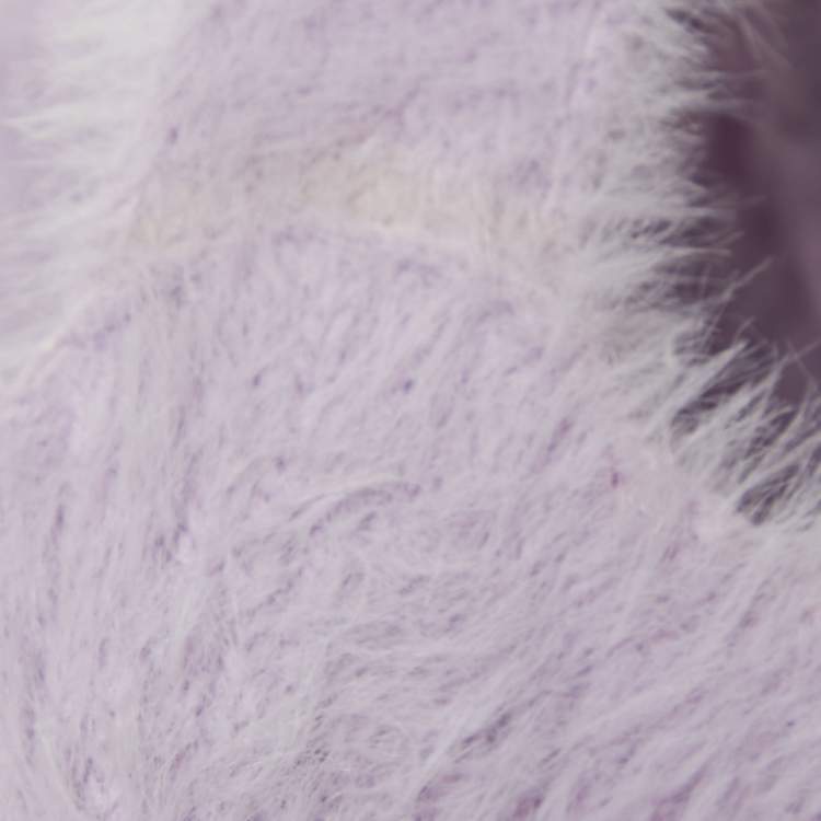 مملوكة مسبقًا Jonathan Simkhai Purple Fur Sleeveless Crop Top M
