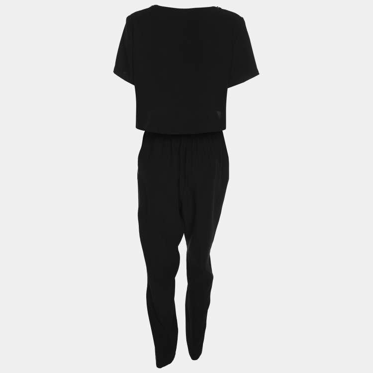 Pre Owned Jonathan Simkhai Black Spandex Jumpsuit S