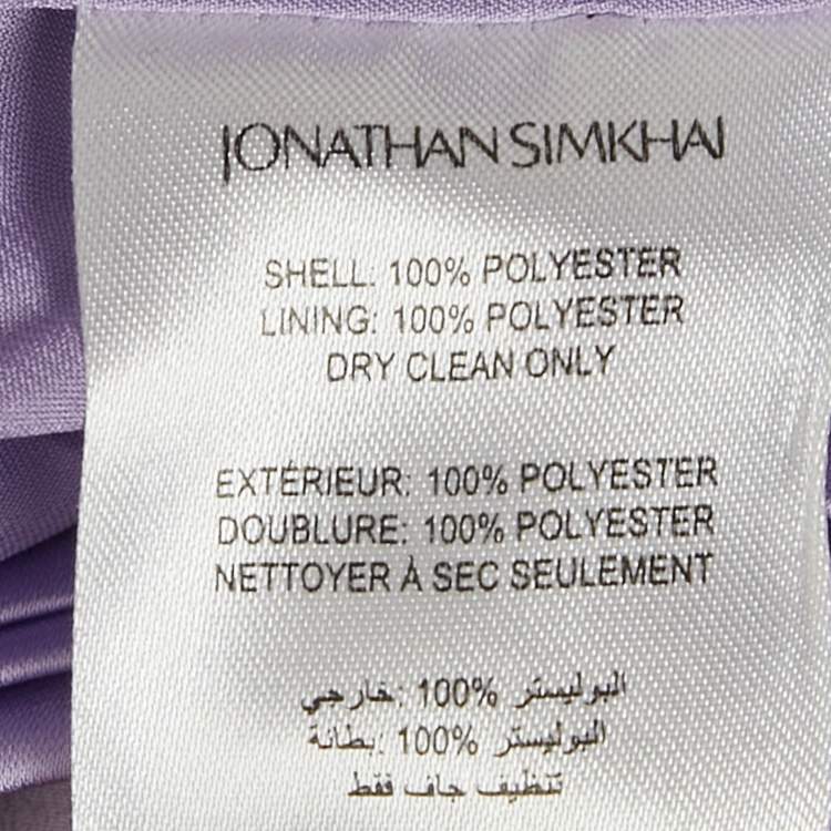 مملوكة مسبقًا Jonathan Simkhai Lavender Plisses Buckle Detail Mckenna Midi Skirt M