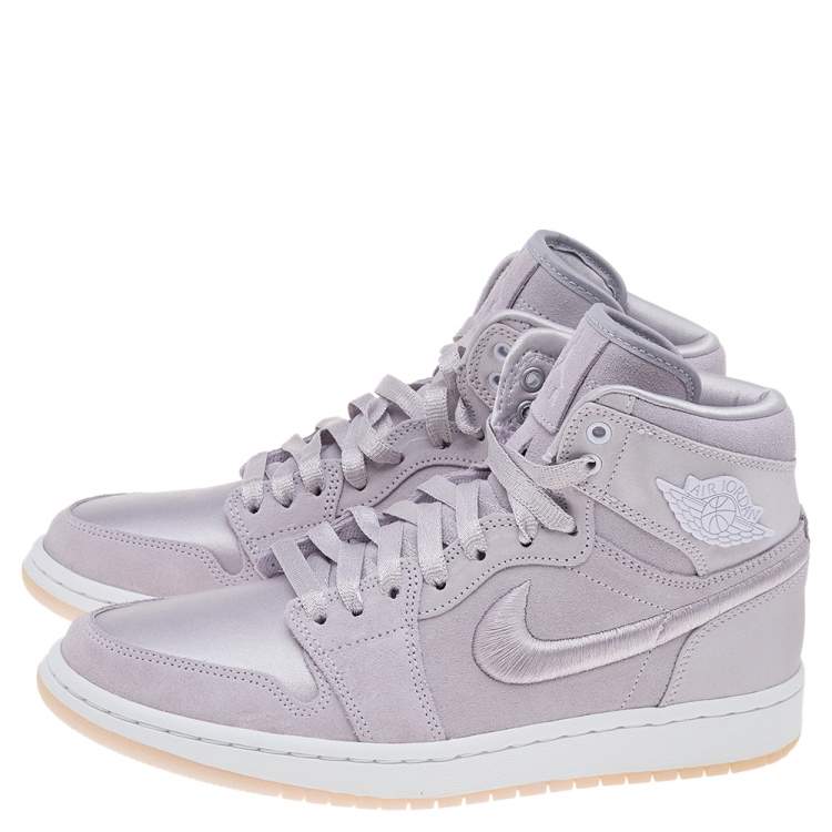 مملوكة مسبقًا Jordan Lilac Suede and Nylon Air Jordan 1 Retro Season of Her High Top Sneakers Size 39