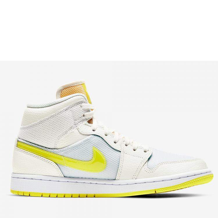 Pre Owned Jordan WMNS Jordan 1 Mid Voltage Yellow Sneakers Size US 7.5W (EU 38.5)