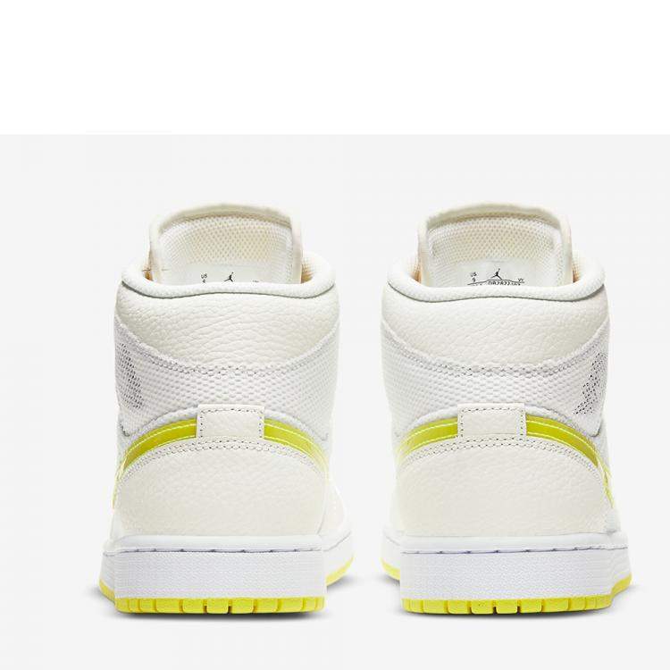 Pre Owned Jordan WMNS Jordan 1 Mid Voltage Yellow Sneakers Size US 7.5W (EU 38.5)
