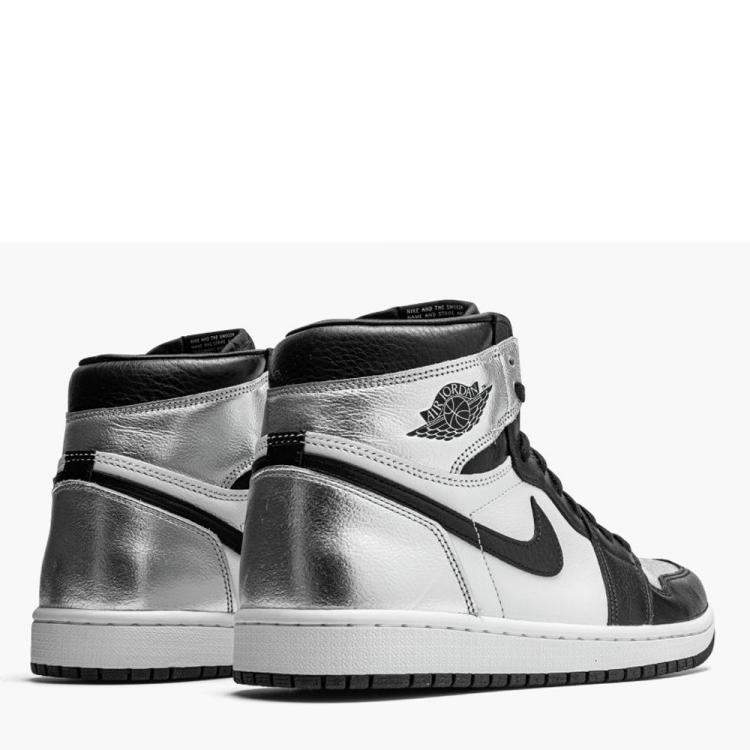 Pre Owned Jordan WMNS Jordan 1 Silver Toe Sneakers Size US 6W (EU 36.5)