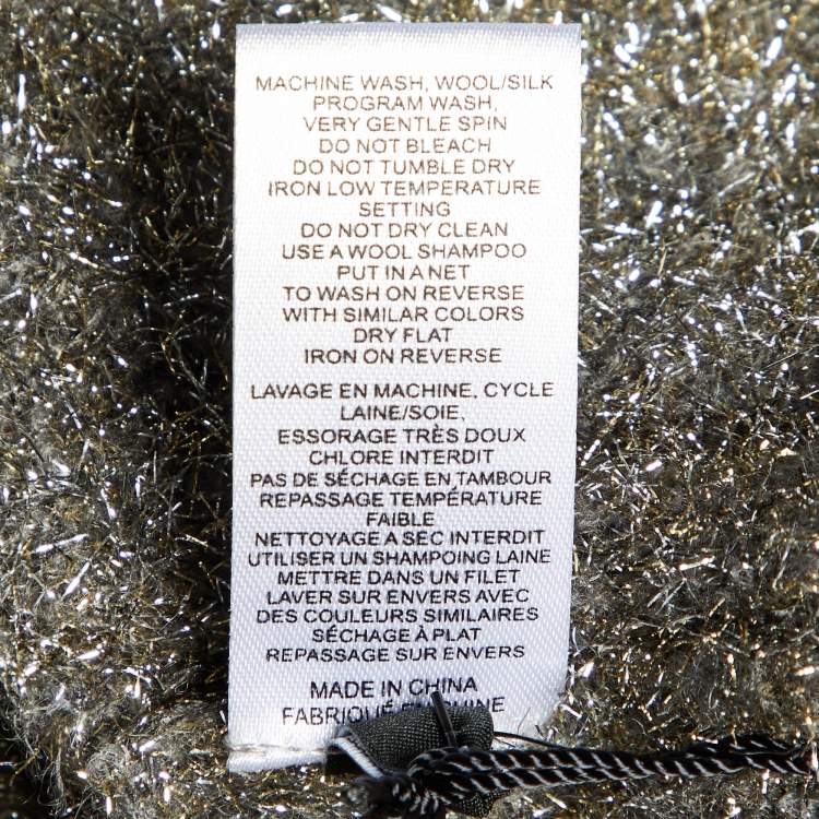 Pre Owned Joseph Metallic Lurex Knit High Neck Jumper XS