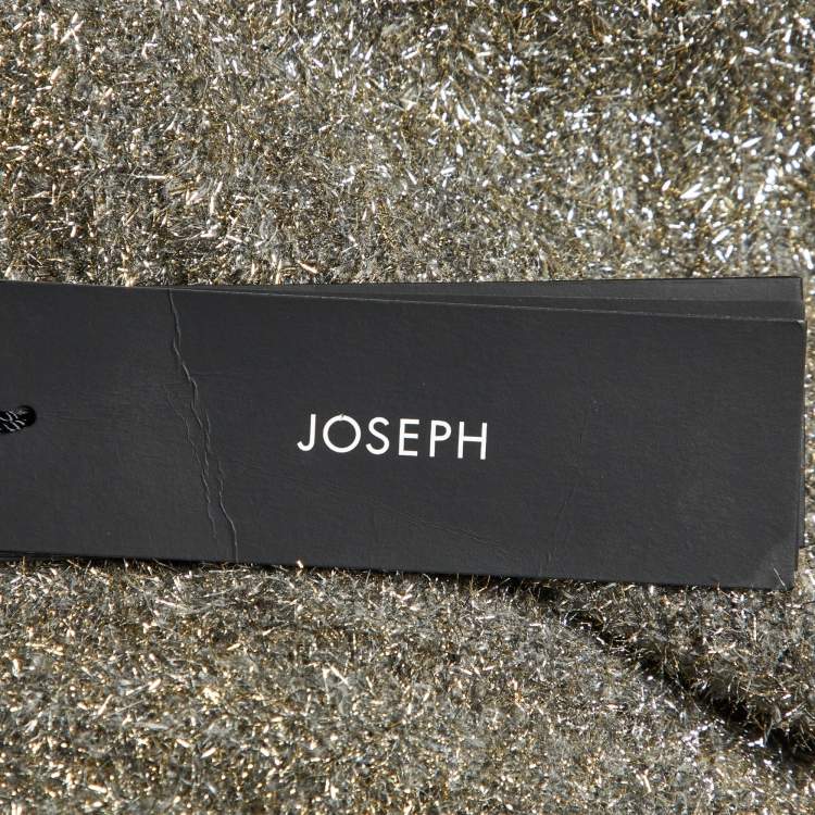 Pre Owned Joseph Metallic Lurex Knit High Neck Jumper XS