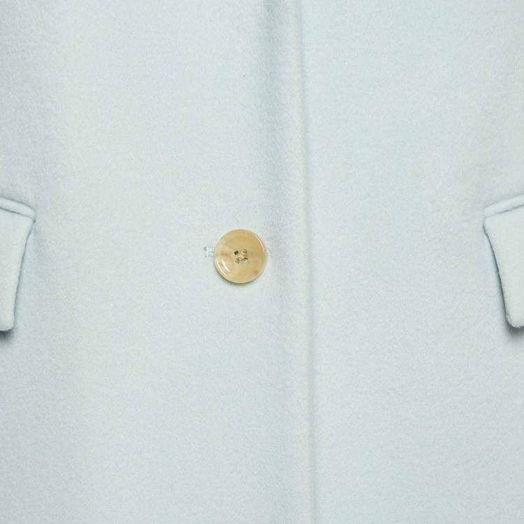 Pre Owned Joseph Blue Wool & Cashmere Mid Length Coat M