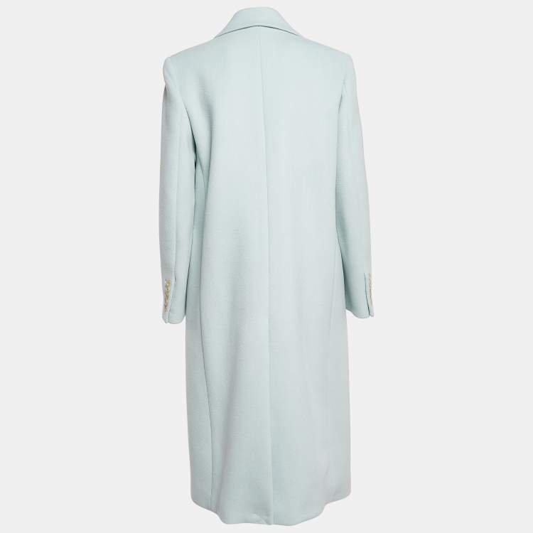 Pre Owned Joseph Blue Wool & Cashmere Mid Length Coat M