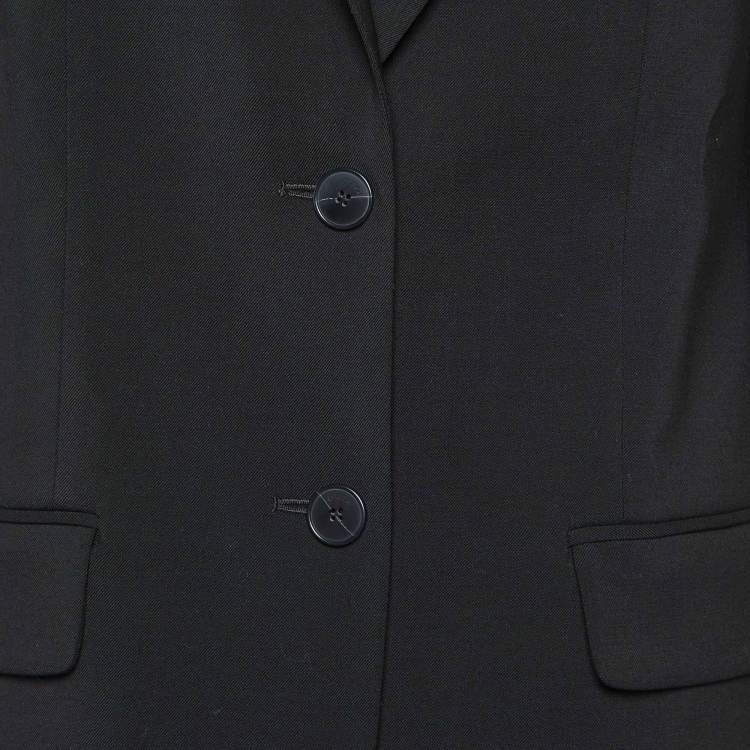 Pre Owned Joseph Black Wool Jackie Tailored Jacket M