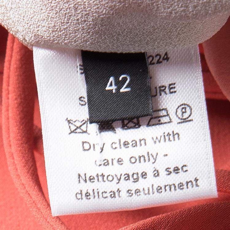 Pre Owned Joseph Orange Silk Couture Basel Bias Cut Silk Crepe Maxi Dress L