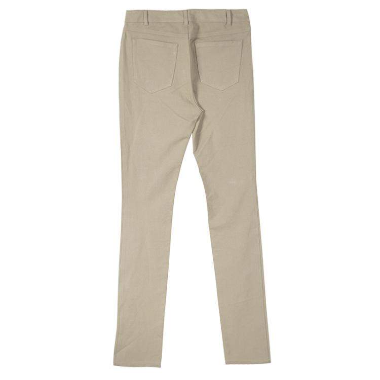 Pre Owned Joseph Beige Nino Gabardine Stretch Pants S