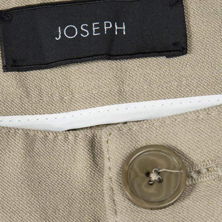 Pre Owned Joseph Beige Nino Gabardine Stretch Pants S