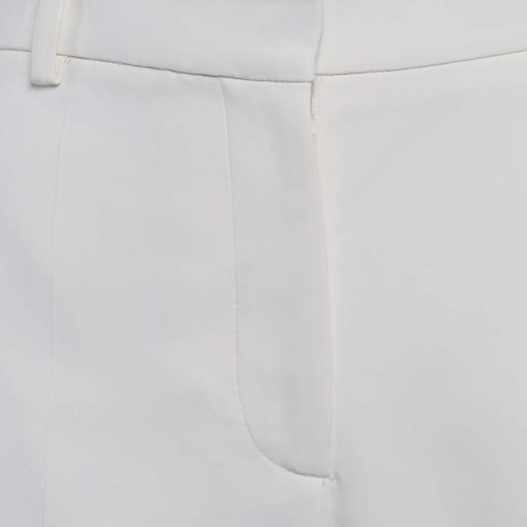 Pre Owned Joseph Ivory Stretch Cream Coleman Trousers M