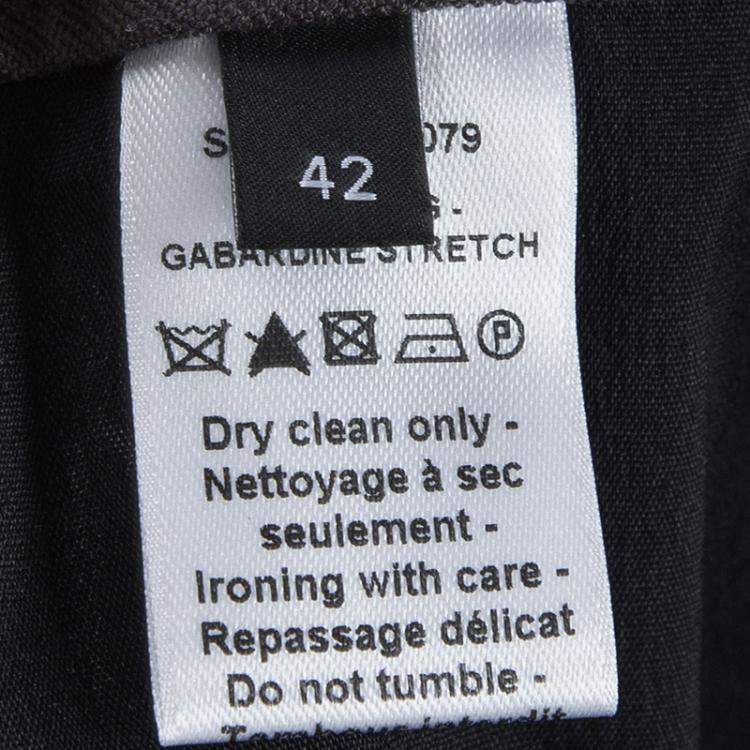 Pre Owned Joseph Slate Grey Stretch Gabardine Finley Regular Fit Trousers L