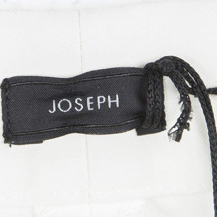 Pre Owned Joseph Off White New Cotton Compact Finley Regular Fit Trousers L