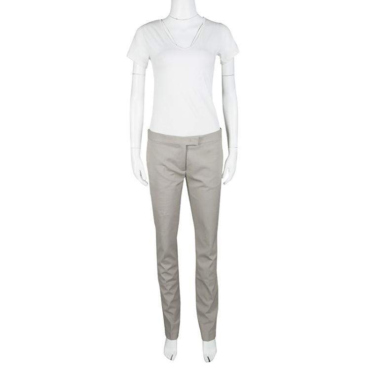 Pre Owned Joseph Almond Beige New Cotton Compact Finley Regular Fit Trousers L