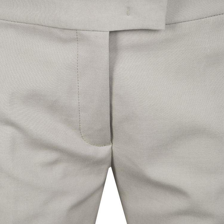 Pre Owned Joseph Almond Beige New Cotton Compact Finley Regular Fit Trousers L