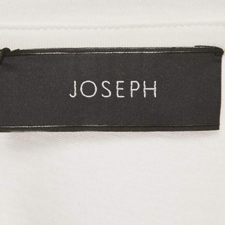 Pre Owned Joseph Green/White Checkered Cotton & Silk Buckle Detail Top XL