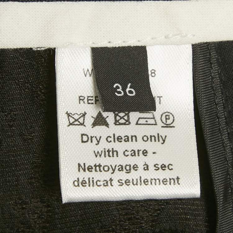 Pre Owned Joseph Black Matt Reptile Jacquard Silk Trousers S