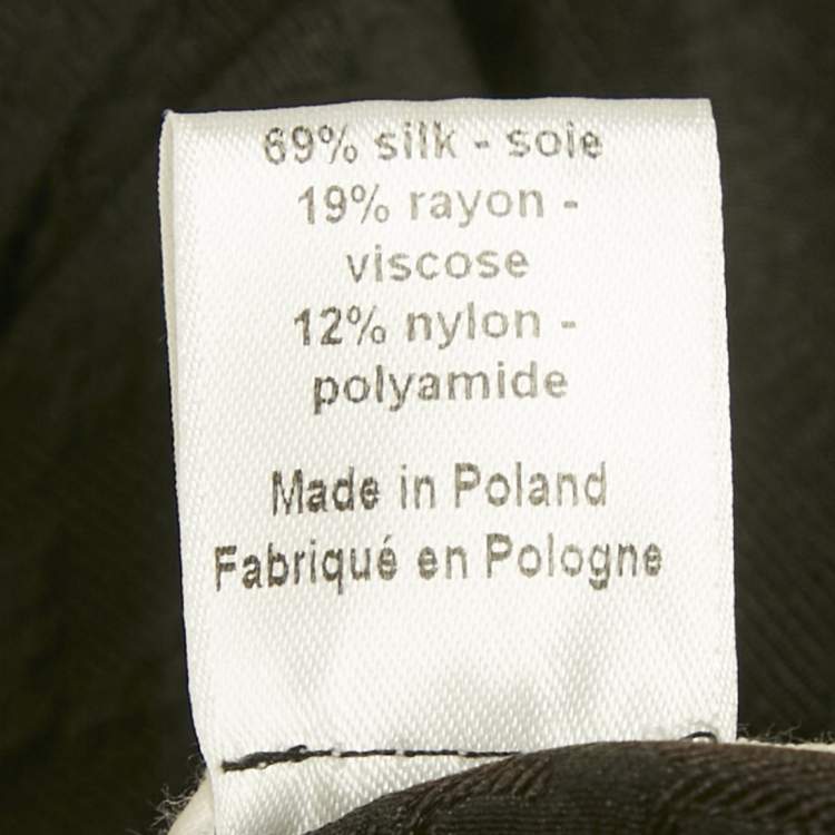 Pre Owned Joseph Black Matt Reptile Jacquard Silk Trousers S