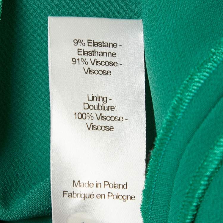 Pre Owned Joseph Green Stretch Crepe Long Dress S