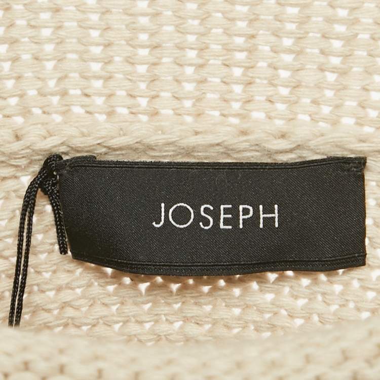 Pre Owned Joseph Beige Rib Knit Turtle Neck Sweater M