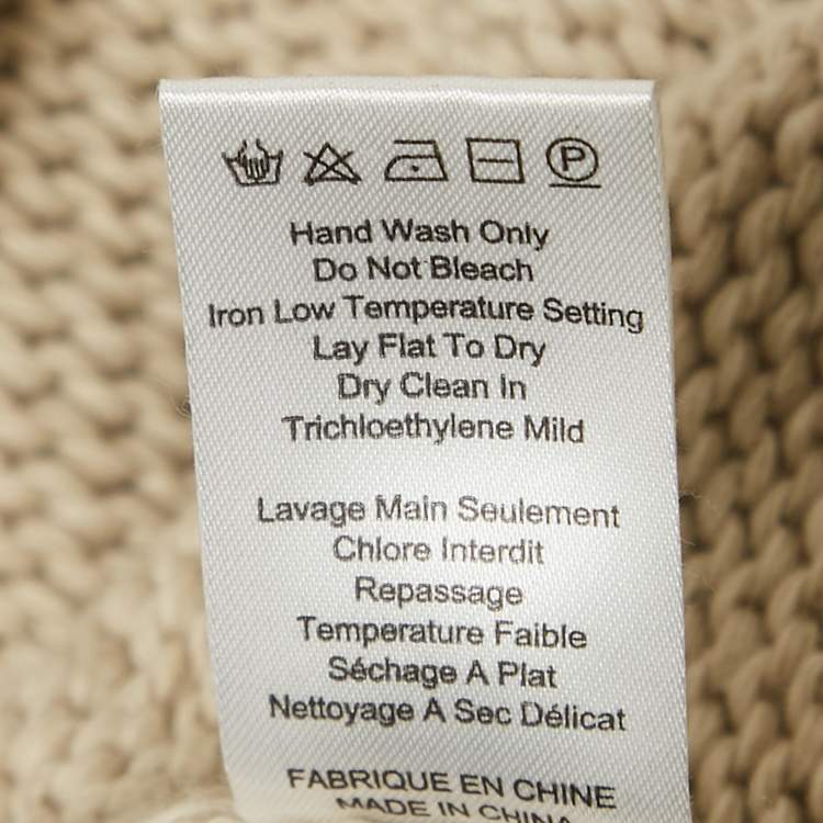 Pre Owned Joseph Beige Rib Knit Turtle Neck Sweater M