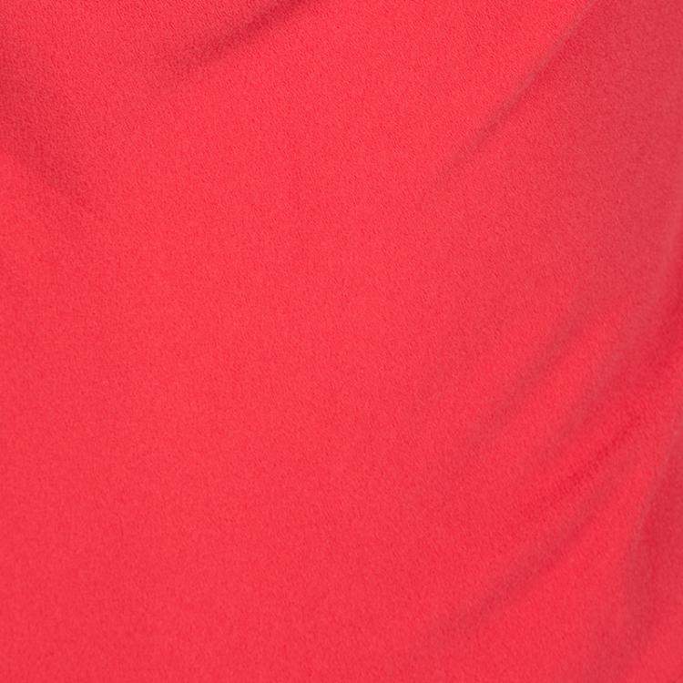 Pre Owned Joseph Red Crepe Noodle Strap Cross Back Naomi Dress M