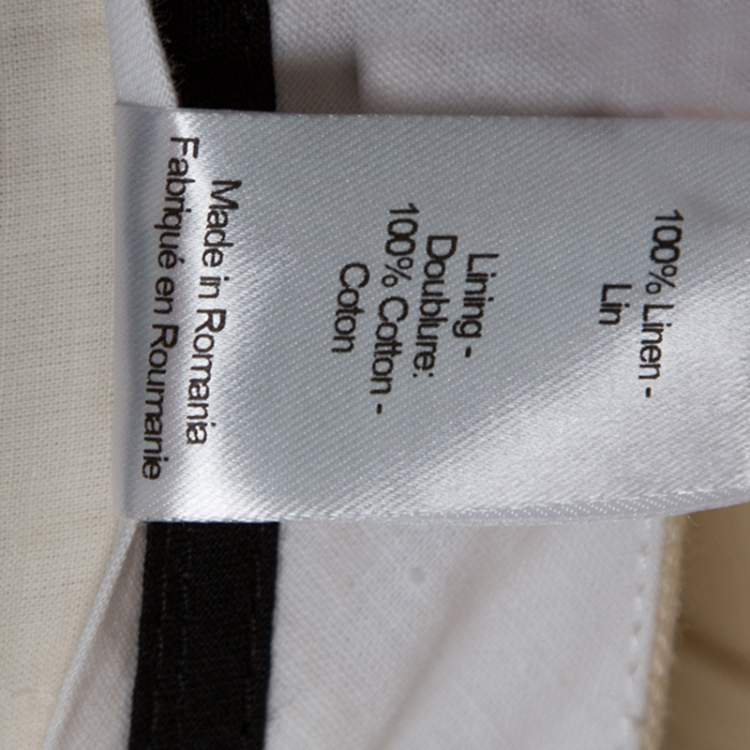 Pre Owned Joseph Beige Linen Wide Leg Ferguson Pants S