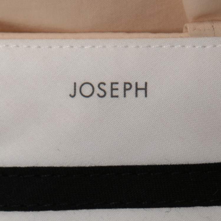 Pre Owned Joseph Cream Cotton Straight Leg Pants M