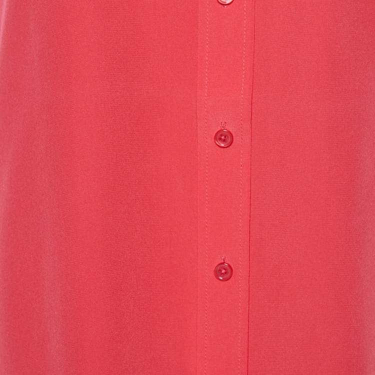 Pre Owned Joseph Pink Silk Long Sleeve Shirt S