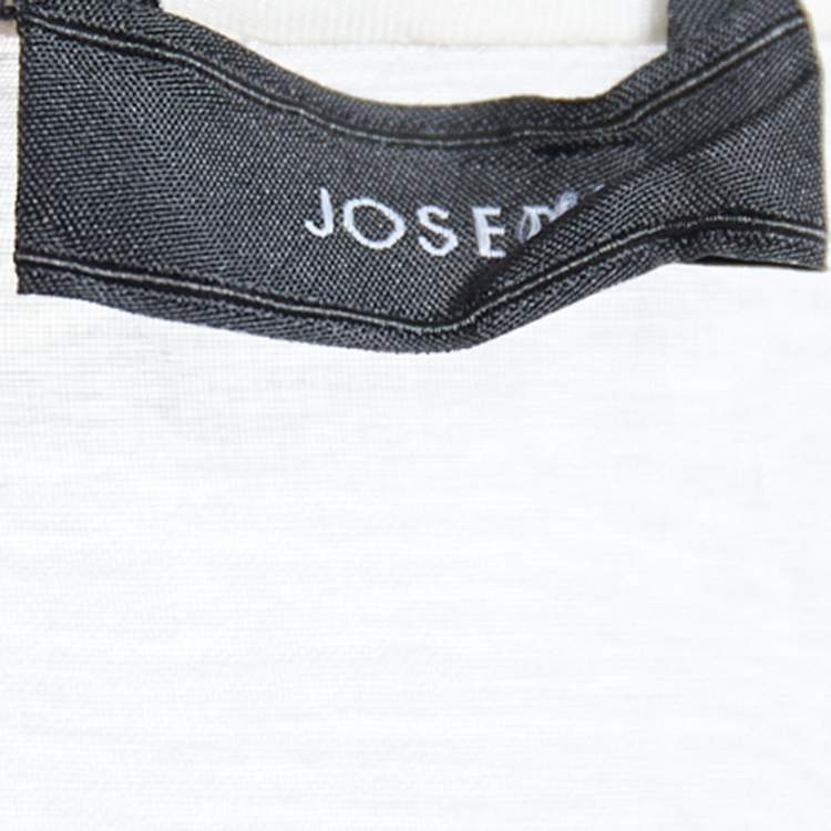 Pre Owned Joseph White Sequined Organza Overlay Lewis Dress S