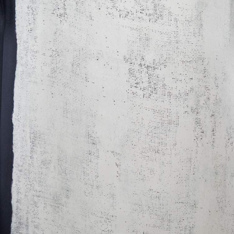 Pre Owned Joseph Cream & Black Paint Printed Silk Pattina Dress L