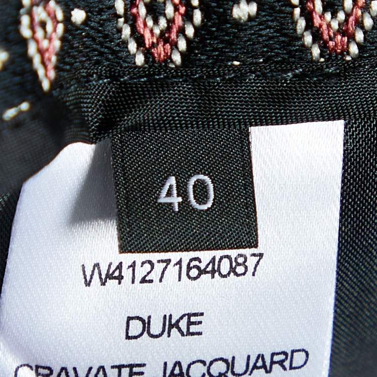 Pre Owned Joseph Black & Red Cravatte Jacquard Duke Trousers M