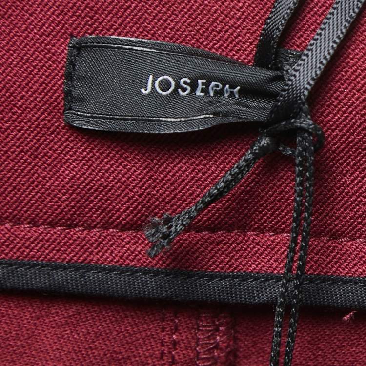 Pre Owned Joseph Burgundy Stretch Denim Jeans M Waist 30"