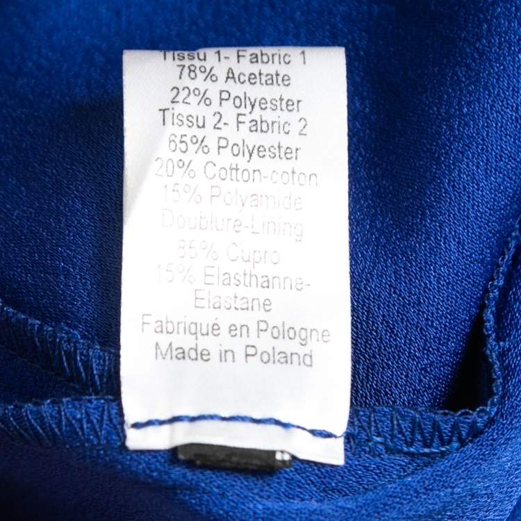 Pre Owned Joseph Blue Crepe & Lace Paneled Skirt M
