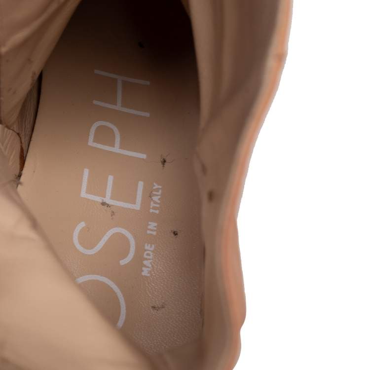 Pre Owned Joseph Tan Leather Chelsea Ankle Boots Size 39
