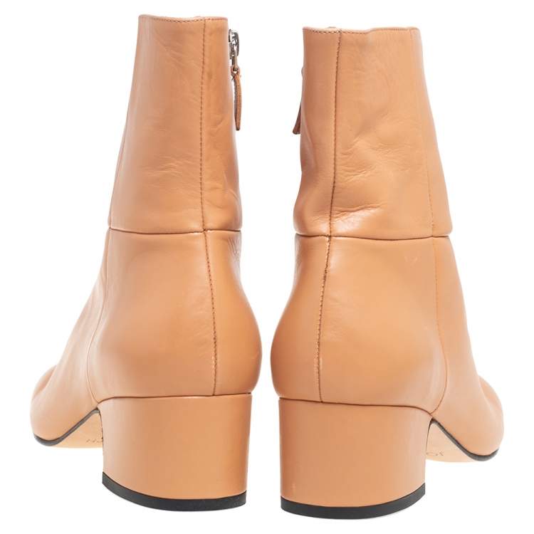 Pre Owned Joseph Tan Leather Chelsea Ankle Boots Size 39