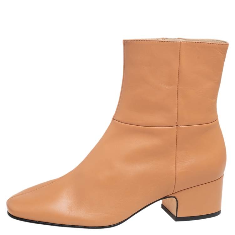 Pre Owned Joseph Tan Leather Chelsea Ankle Boots Size 39
