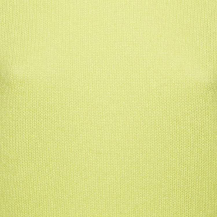 Pre Owned Joseph Yellow Cashmere Round Neck Sweater XS