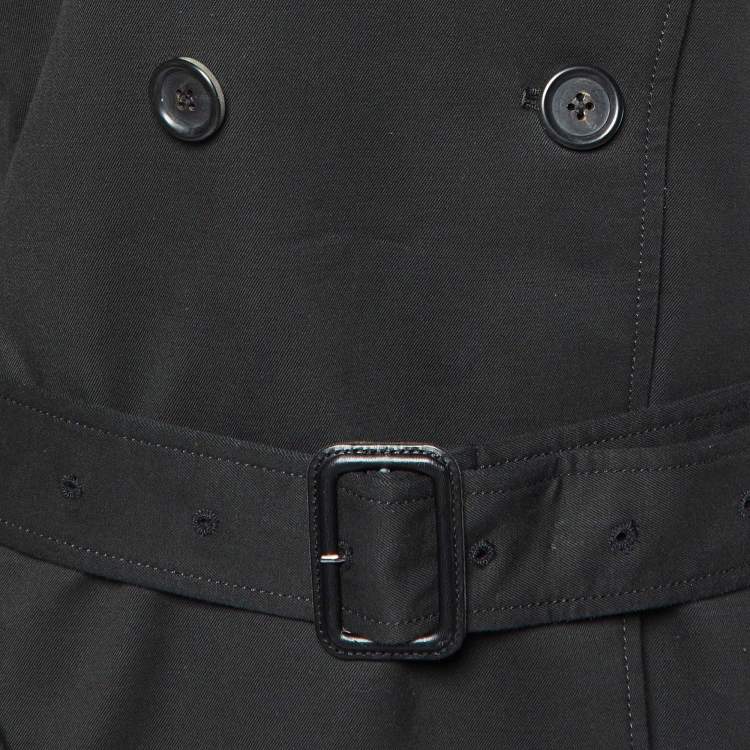Pre Owned Joseph Black Wool Blend Deconstructed Trench Coat M