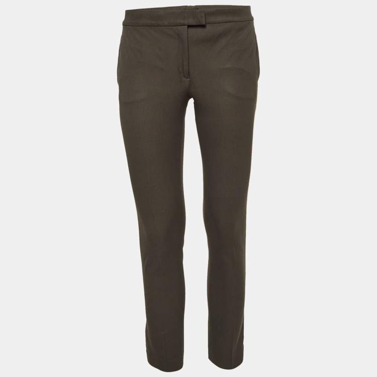 Pre Owned Joseph Green Gabardine Ankle-Length Pants S