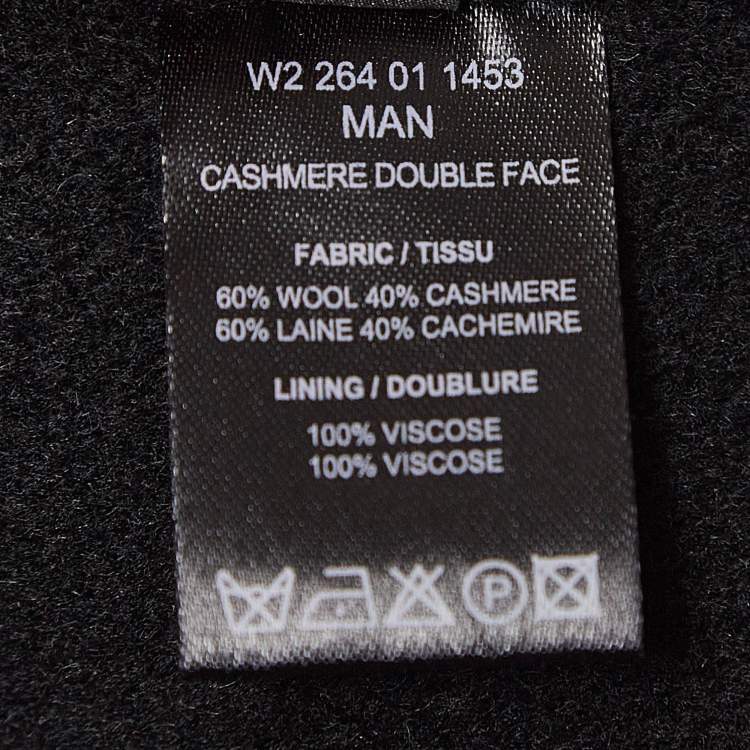 Pre Owned Joseph Black Wool & Cashmere Mid-Length Coat L