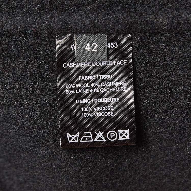 Pre Owned Joseph Black Wool & Cashmere Mid-Length Coat L