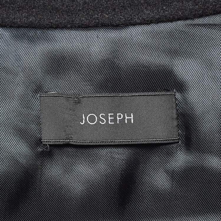 Pre Owned Joseph Black Wool & Cashmere Mid-Length Coat L