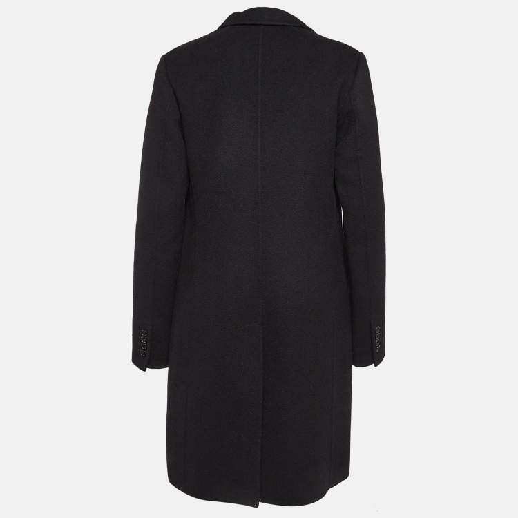 Pre Owned Joseph Black Wool & Cashmere Mid-Length Coat L