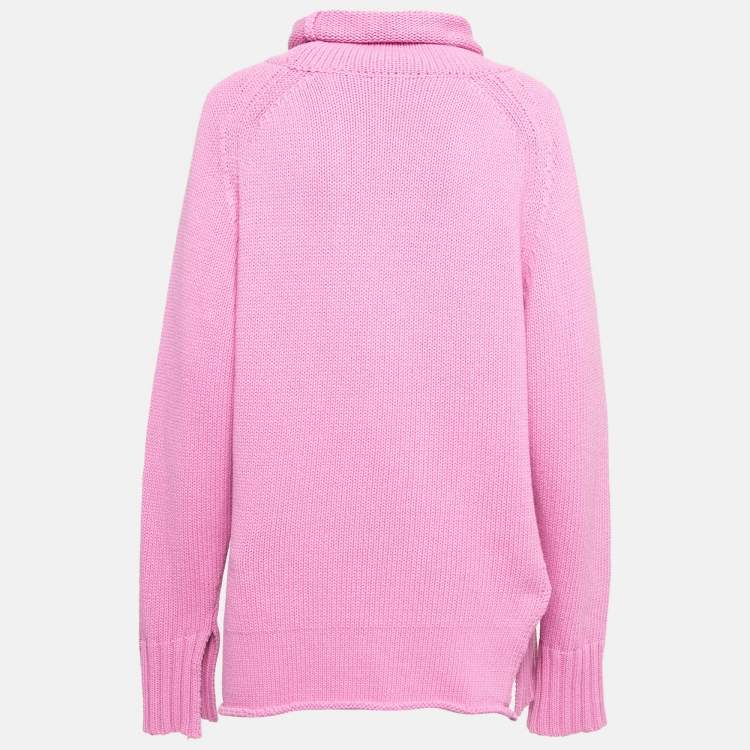 Pre Owned Joseph Pink Knit Turtle Neck Jumper M