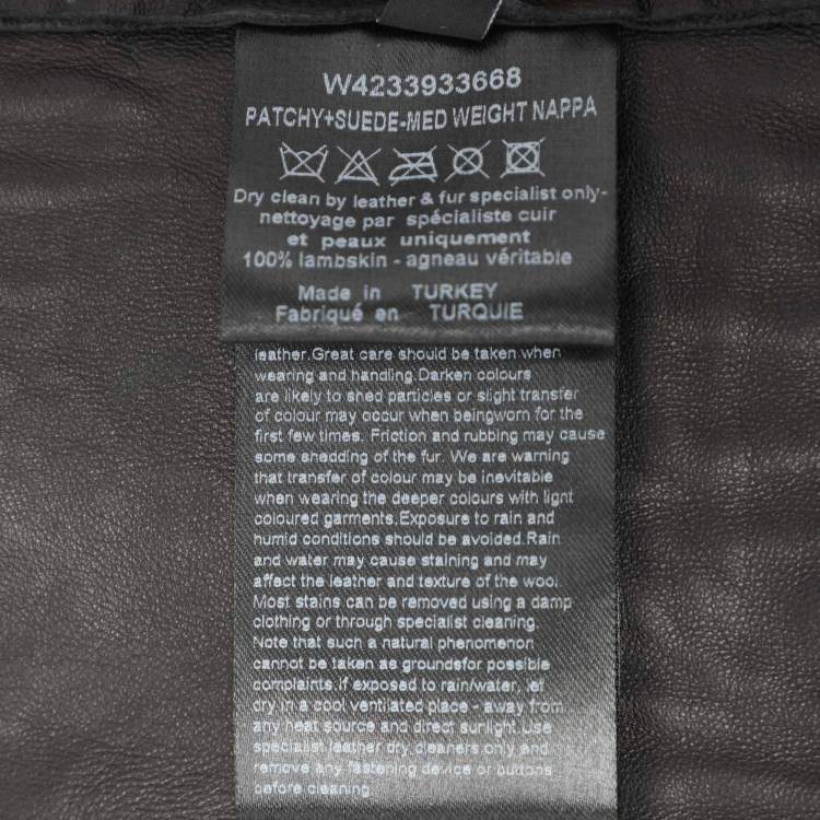 Pre Owned Joseph Suede and Leather Fringe Detail Biker Jacket M