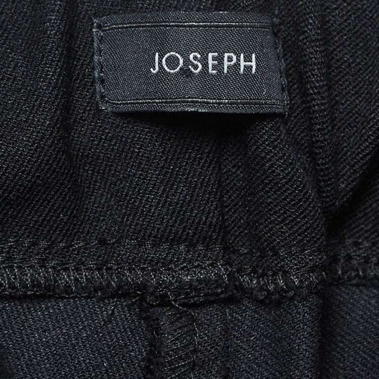Pre Owned Joseph Black Stretch Gabardine Ankle Length Pants M
